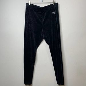 Fila Velvet Velour High Rise Track Pant Black